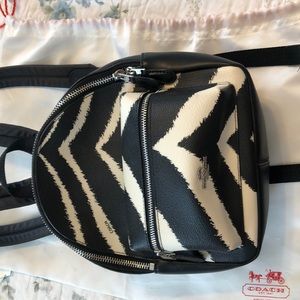 Coach zebra mini backpack